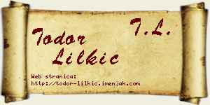 Todor Lilkić vizit kartica